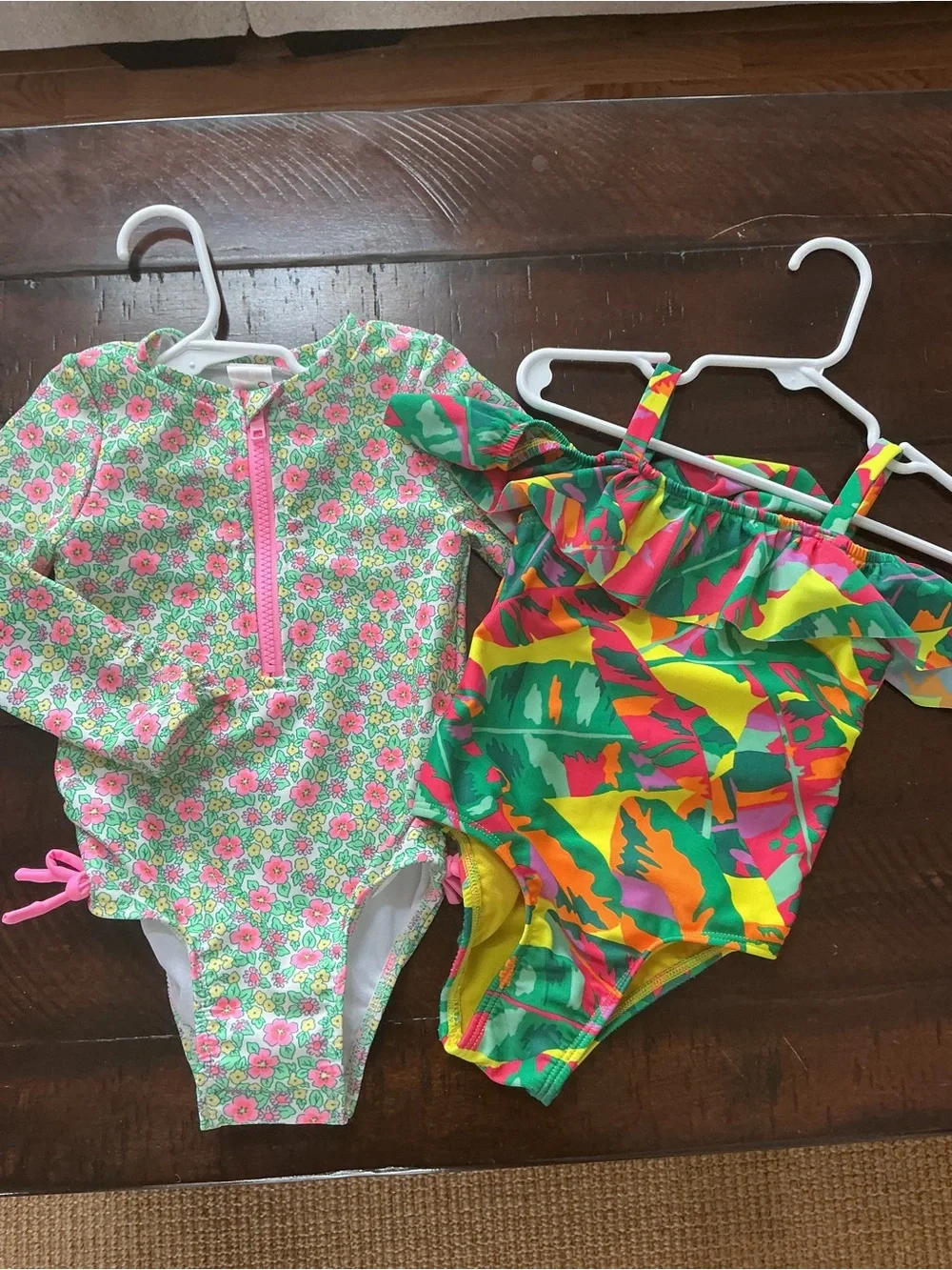 Cat & Jack Bundle of Two -Floral One Piece Bathing Suits Size 2T